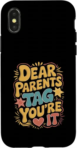 Vista 5 de Dear Parents Tag You’re It Leopard Print Case for iPhone XR