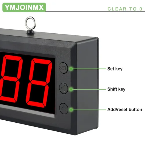 Vista 9 de Contador digital LED con sensor infrarrojo, pantalla roja de 1.5