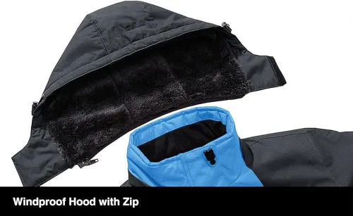 Vista 2 de MAGCOMSEN - Chaqueta de invierno para hombre, impermeable, abrigada, con forro polar y múltiples bolsillos