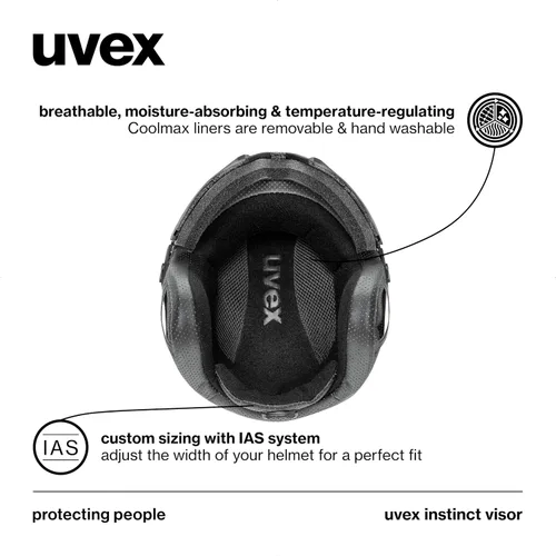 Vista 4 de uvex Instinct Visor - Adjustable ski & Snowboard Helmet with Integrated Visor for Women & Men