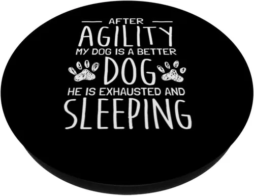 Vista 2 de Dog Agility Handler - Agility Dog Sports - Dog Agility PopSockets Adhesive PopGrip