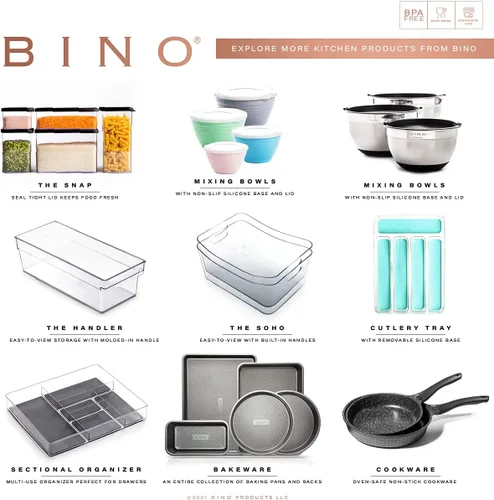 Vista 6 de Bino - Organizador de cajones de plástico multiusos, rectangular