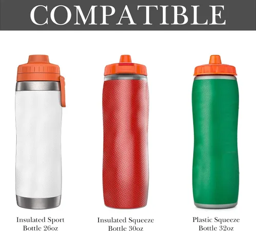 Vista 3 de Linkidea Paquete de 2 ganchos de valla para botella de agua deportiva para apretar, compatibles con Gatorade plástico Squeeze de 30 onzas / 32
