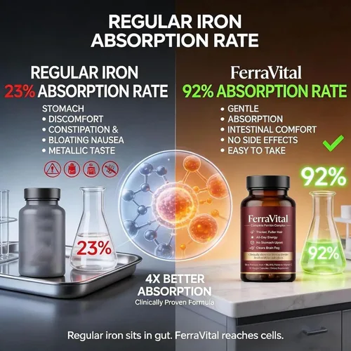 Vista 8 de Suplemento de ferritina para mujeres – Apoya niveles saludables de hierro y energía – con glicina ferrosa, vitaminas C, B12, B6, folato, zinc