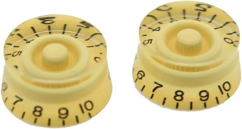 Vista 6 de Dopro 2 piezas EE.UU. (Imperial) LP Manetas de velocidad de guitarra 24 ranuras finas Control para EE.UU. Les Paul/CTS Pots Ámbar