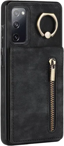 Vista 7 de Asuwish Funda de teléfono para Samsung Galaxy S20 FE 5G de 6.5 pulgadas con protector de pantalla y soporte de tarjeta RFID, soporte para celda S 20