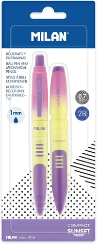 Vista 4 de MILAN Blister pack 1 bolígrafo + 1 lápiz mecánico COMPACT Sunset