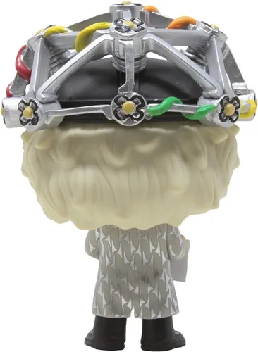 Vista 4 de POP Back to The Future - Doc with Helmet [Dr. Emmett Brown] Figura de vinilo Funko (empaquetada con funda protectora de caja compatible)