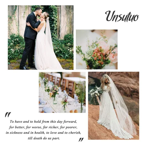 Vista 7 de BAROGIRL - Peine para velo de novia con diseño de velo de catedral de novia de 1 nivel, diseño de diamantes de imitación de boda para novias, 118 in