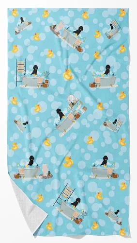 Vista 154 de Caroline's Treasures WDK5507BTLG - Toalla de baño grande Airedale Terrier negra y marrón Airedale Terrier - Negro y Bronceado