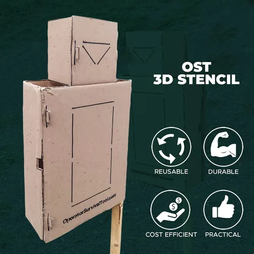 Vista 4 de OST Kit de Plantillas de Silueta Blancos Grandes de Silueta de Cartón Accesorios de Tiro