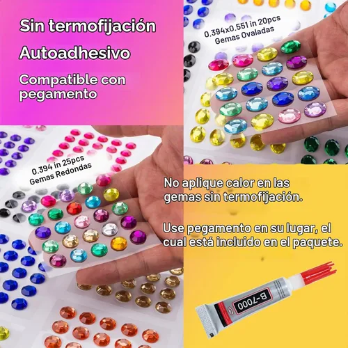 Vista 4 de esseelove Bedazzler Kit con diamantes de imitación, herramienta aplicadora de Hotfix, kit de deslumbramiento de diamantes de imitación 3560