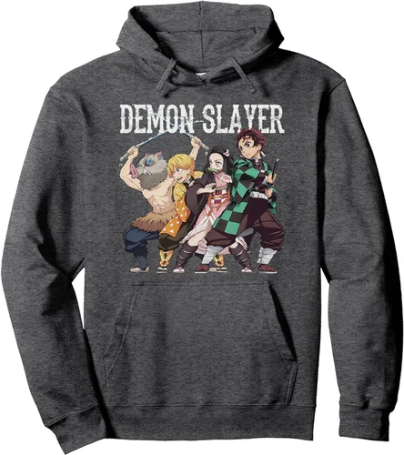 Vista 2 de Demon Slayer Kimetsu no Yaiba Slay Squad - Sudaderas con capucha para hombre y mujer
