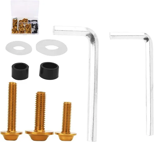 Vista 9 de Kit de carenado, 158 unids/set universal para juntas de carenado, kit de llave de motocicleta (dorado)