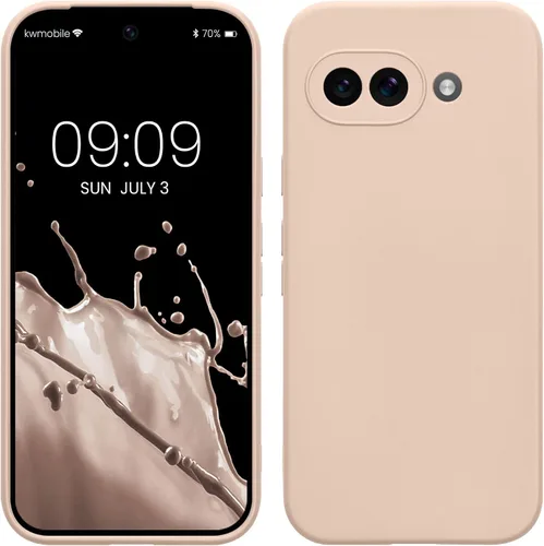 Vista 20 de kwmobile Funda compatible con Google Pixel 9 - Funda protectora delgada de TPU para teléfono - Acabado mate suave - Piedra antigua