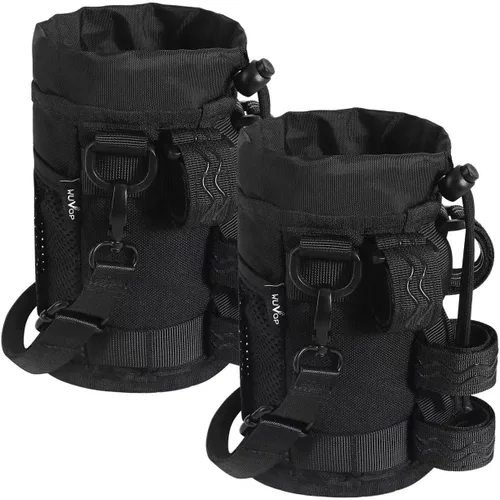 Vista 8 de WUVOP Soporte para Tazas de Bicicleta, Soporte para Botella de Agua de Manillar para Bicicletas con Bolsillos de Malla, Jaula Universal para Botella