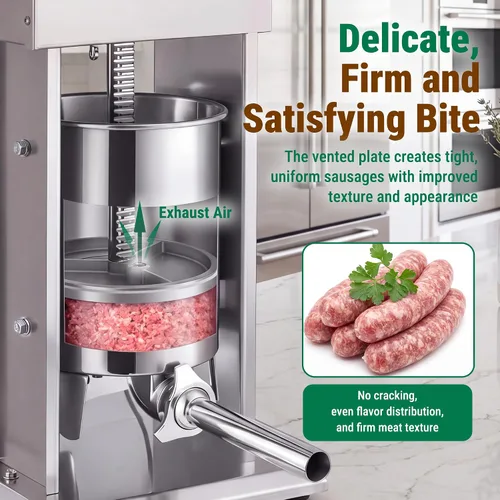 Vista 4 de embutidor eléctrico de la salchicha 25LB/12L, llenador vertical de la carne