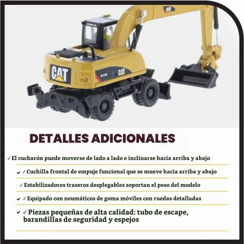 Vista 5 de Diecast Masters Excavadora de ruedas Caterpillar M318D HO Series Vehículo