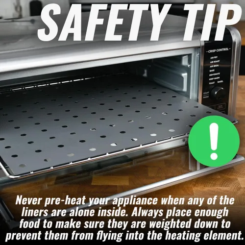 Vista 6 de INFRAOVENS Alfombrillas reutilizables compatibles con Ninja Foodi SP101 SP201 SP301 SP351, revestimientos para horno tostador, accesorios para horno