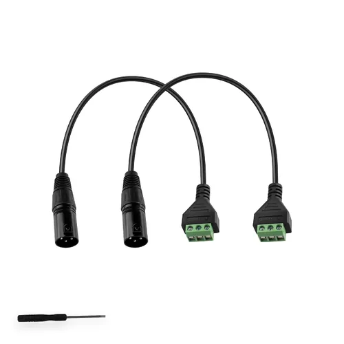 Vista 8 de GINTOOYUN Cable XLR de 3 pines XLR hembra a 3 pines convertidor de terminal cable adaptador para altavoces, micrófono, equipos de sonido