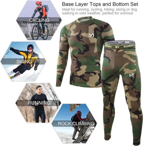 Vista 6 de MEETYOO - Ropa interior térmica para hombre, conjunto de calzoncillos largos, capa base de invierno, para esquí y correr