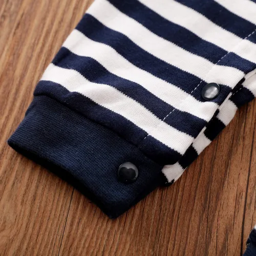Vista 7 de Bebé Niñas Niños Lindo Azul marino búho Body Trajes recién nacido Rompers+sombrero Saliva Toalla