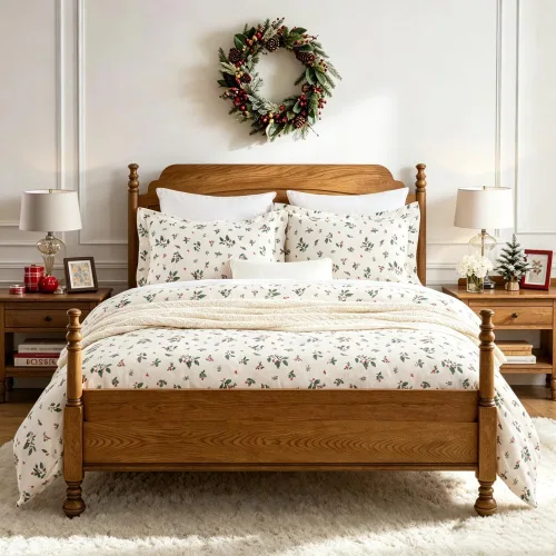 Vista 15 de DAUAOTO Juego de funda de edredón Twin XL de 68"X92", ropa de cama de algodón con estampado de granja para cama Twin XL extra larga, patrón floral
