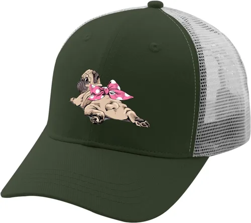Vista 2 de Caps Pug Dog Dad Hat, Graphic Dad Hats for Men