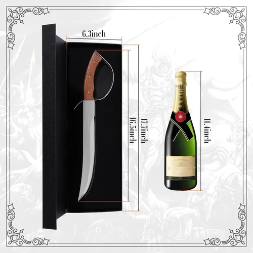 Vista 7 de Resafy Sable de champán con caja de regalo - Abridor de espadas de cuchillo de champán