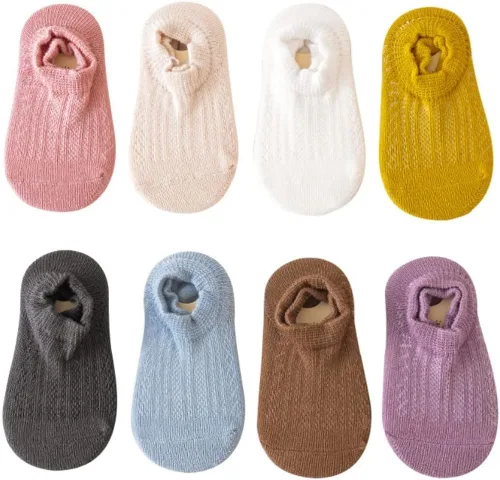 Vista 2 de Baby Boys Girls Non-Slip Socks Infants Toddler Combed Cotton Sock Cartoon Socks Anti-Slip Crew Socks