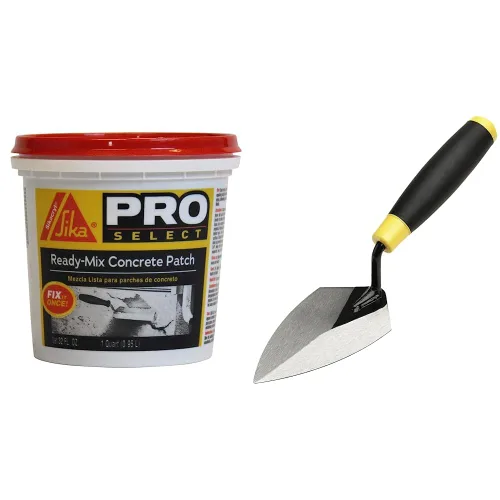 Vista 9 de Sika cryl Ready-Mix - Parche de concreto premezclado, gris, 1 cuarto de galón y Red Devil 0645 parche de hormigón premezclado, tubo de compresión