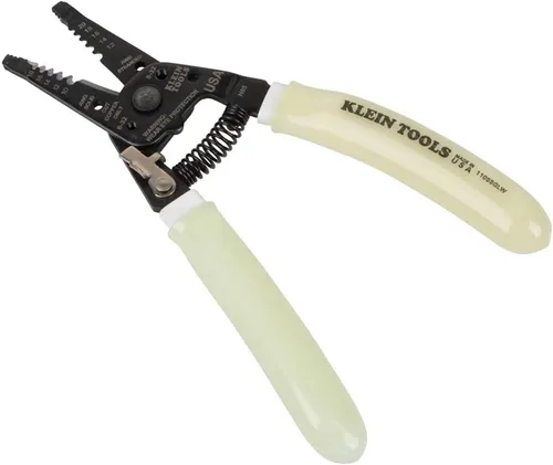Vista 10 de Klein Tools 11055GLW Pelacables/cortador, fabricado en Estados Unidos, pelador/cortador Klein-Kurve, sólido de 10-18 AWG, cable trenzado de 12-20