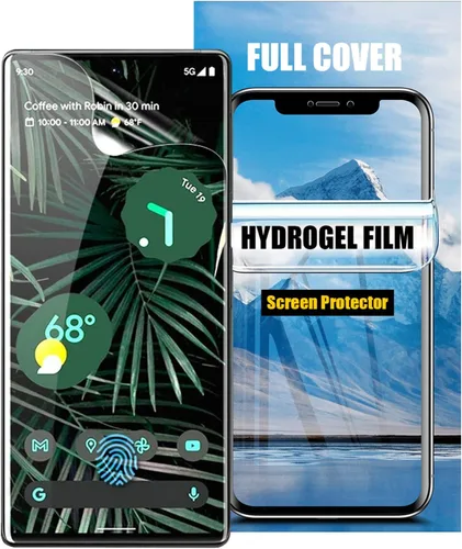 Vista 10 de LOOKSEVEN Paquete de 3 protectores de pantalla de poliuretano termoplástico suave transparente compatibles con Google Pixel 6, película protectora