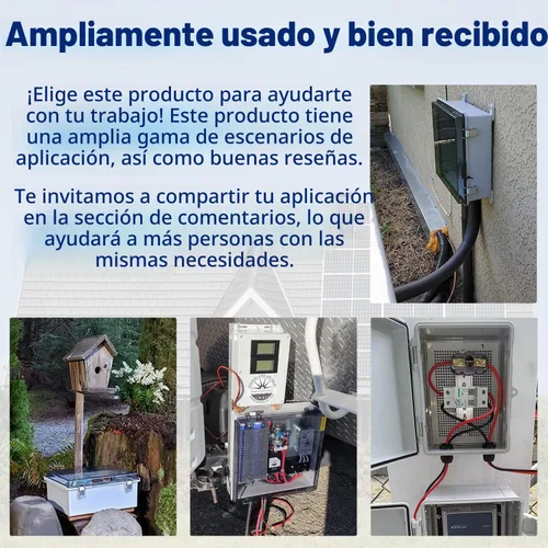Vista 6 de MAKERELE - Caja de conexiones exterior pequeña impermeable para exterior con cerradura y soporte de pared 5.9" x 3.9" x 2.8" (150x100x70mm) con tapa