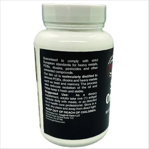 Vista 2 de TOUGH-N-TONE Super Omega-3, aceite de pescado Omega-3 de alta potencia con 300 mg de EPA y 200 mg de DHA