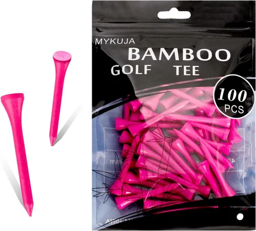Vista 9 de MYKUJA Bamboo/Wood Golf Tees 3-1/4" 2-3/4" 2-1/8" 100/50 Pcs Durable Multicolor Golf Tees Womens Mens Golf Accessories, Stable and Reliable, Reduce