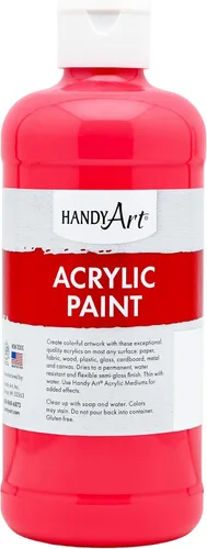 Vista 92 de Handy Art Pintura acrílica, juego de 12 colores, botellas de 16 onzas, acrílico líquido para estudiantes semibrillante, consistencia de flujo