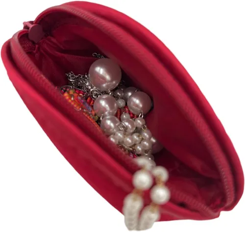 Vista 6 de TENBOR 6 bolsas de terciopelo para joyas, bolsas de joyería con cremallera, pequeñas bolsas de regalo de lujo para organizador de joyas, regalos