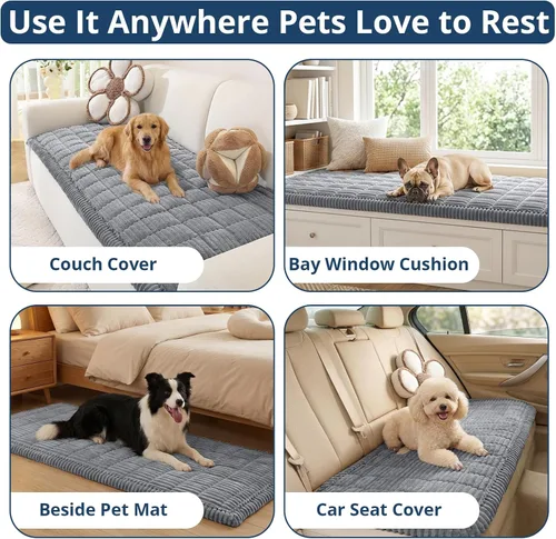 Vista 2 de OstepDecor Funda de sofá para perros, funda de sofá lavable antideslizante para mascotas, funda de sofá suave para sofá, sofá biplaza y seccional