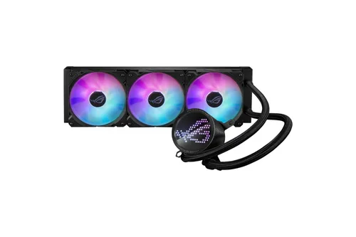 Vista 15 de ASUS ROG RYUO IV 360 ARGB con pantalla AMOLED curvada móvil de 6.67 pulgadas que admite video de efecto 3D o estadísticas de sistema