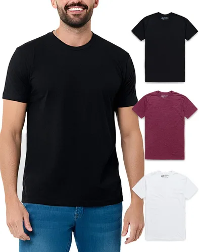 Vista 39 de Camisetas casuales de algodón suave con cuello redondo y ajuste atlético