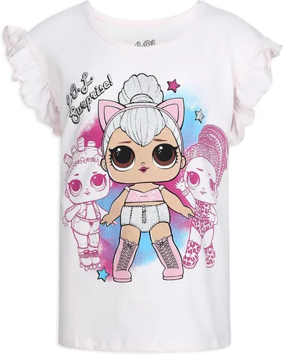 Vista 2 de L.O.L. Surprise! MC Swag, Diva and Queen Bee - Juego de camiseta sin mangas y pantalón corto para niñas grandes, color rosagris
