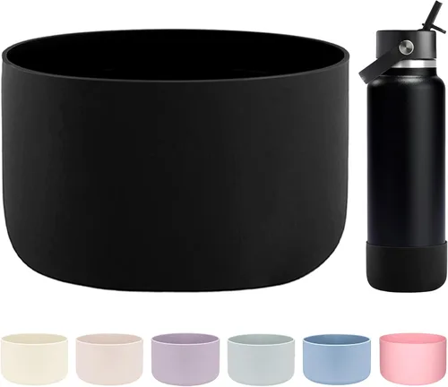Vista 36 de HEYSKAY Bota protectora de silicona para botella de agua Hydro Flask, botella de agua de boca ancha, protector inferior de silicona antideslizante