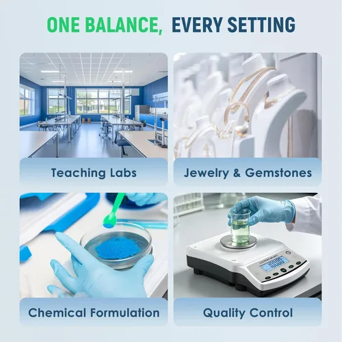 Vista 12 de Antstone Báscula de laboratorio de 17.64 oz x 0.00 oz de precisión científica digital de 1 mg, balanza analítica de precisión de laboratorio