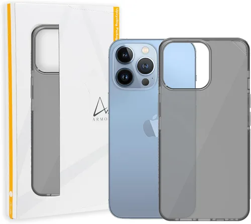 Vista 12 de Armor Funda Signature para iPhone 13 Pro Max (transparente con cinta gris)