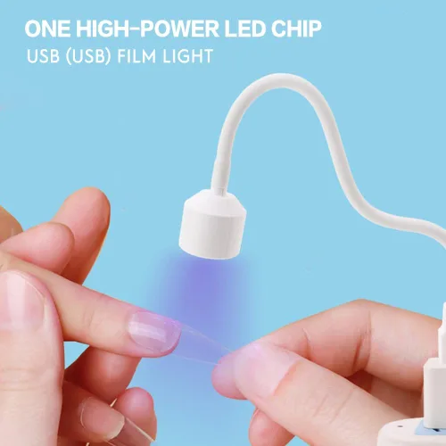 Vista 2 de Mini lámpara de uñas para un curado preciso: diseño giratorio de 360°, seca las uñas de gel en segundos