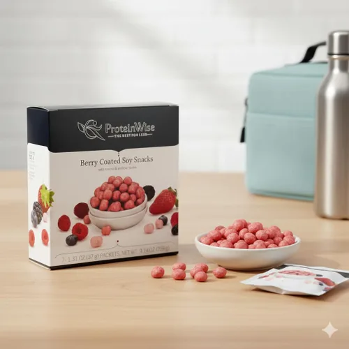 Vista 2 de ProteinWise - Snacks de soja recubiertos de bayas - 7/caja