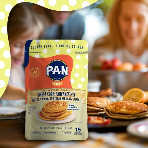 Vista 5 de P.A.N - Mezcla de panqueques de maíz dulce, sin gluten, fácil de preparar, 1 libra (paquete de 6)