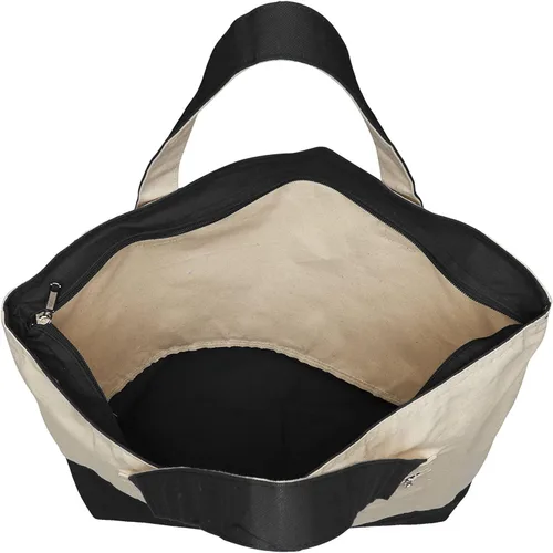 Vista 6 de TBF Bolsa de lona con cremallera grande personalizada con inicial, bolsas de regalo resistentes para mujer