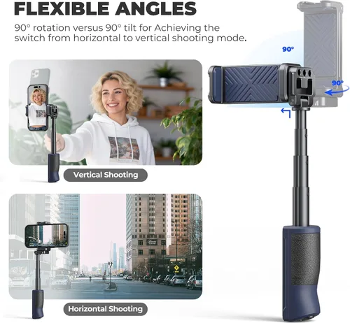Vista 3 de Freewell Versátil Bluetooth Smartphone Selfie Grip con ARCA estándar, soporte de zapata fría para iPhone, teléfono celular Samsung